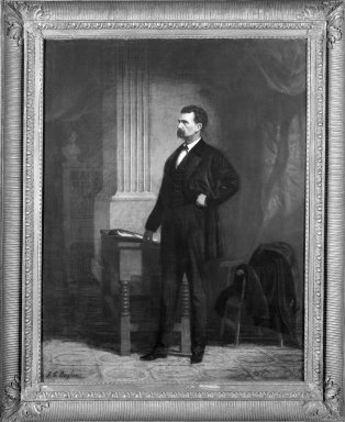 George Caleb Bingham (American, 1811-1879). <em>General Francis Preston Blair, Jr.</em>, 1871. Oil on canvas, 34 x 26 5/16 in. (86.4 x 66.9 cm). Brooklyn Museum, Gift of Mr. and Mrs. Abraham M. Adler, 67.233 (Photo: Brooklyn Museum, 67.233_framed_bw.jpg)