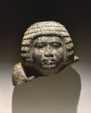  <em>Head of a Nobleman</em>, ca. 2650-2600 B.C.E. Granite, 8 1/2 x 9 x 6 in. (21.6 x 22.9 x 15.2 cm). Brooklyn Museum, Charles Edwin Wilbour Fund, 67.5.1. Creative Commons-BY (Photo: Brooklyn Museum, 67.5.1_SL1.jpg)