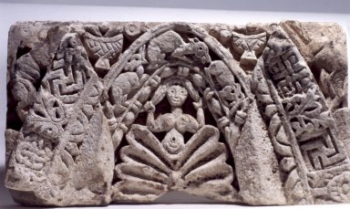  <em>Arch with Female Figure</em>, 20th century (copy). Limestone, 9 7/16 x 18 1/8 x 5 1/8 in. (24 x 46 x 13 cm). Brooklyn Museum, Charles Edwin Wilbour Fund, 68.153. Creative Commons-BY (Photo: Brooklyn Museum, 68.153.jpg)