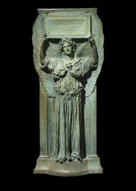 Augustus Saint-Gaudens (American, born Ireland, 1848–1907). <em>Amor Caritas</em>, 1898. Bronze, 39 7/8 x 17 3/4 x 5 in. (101.3 x 45.1 x 12.7 cm). Brooklyn Museum, Gift of Mr. and Mrs. Harris Klein, 68.184. Creative Commons-BY (Photo: Brooklyn Museum, 68.184_SL1.jpg)