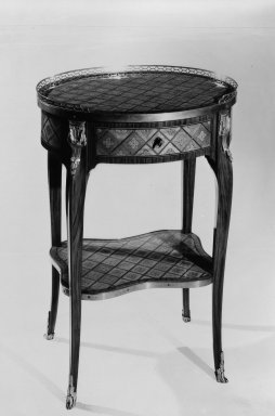  <em>Writing Table</em>, ca. 1765. Tulipwood, casuarina wood, 29 3/4 x 21 1/4 x 15 3/4 in. (75.6 x 54 x 40 cm). Brooklyn Museum, Gift of the Estate of Mary Hayward Weir, 68.202.10. Creative Commons-BY (Photo: Brooklyn Museum, 68.202.10_bw.jpg)