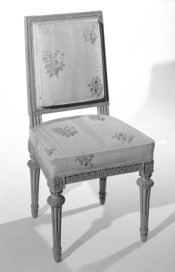 George Jacob (1768-1803). <em>Chair</em>, ca. 1785. Carved beechwood, 31 3/4 x 17 x 16 in. (80.6 x 43.2 x 40.6 cm). Brooklyn Museum, Gift of the Estate of Mary Hayward Weir, 68.202.3. Creative Commons-BY (Photo: Brooklyn Museum, 68.202.3_bw.jpg)