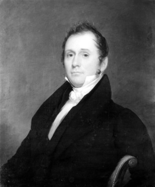 Chester Harding (American, 1792-1866). <em>The Honorable Russell Freeman</em>, ca. 1830. Oil on canvas, 29 1/2 x 24 7/16 in. (74.9 x 62.1 cm). Brooklyn Museum, Gift of Howard Weingrow, 68.208 (Photo: Brooklyn Museum, 68.208_bw.jpg)