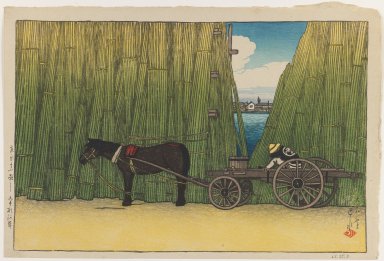 Kawase Hasui (Japanese, 1883-1957). <em>Komagata Embankment, from the series Twelve Scenes of Tokyo</em>, 1919. Woodblock color print, 9 1/2 x 14 1/2 in. (24.1 x 36.8 cm). Brooklyn Museum, Carll H. de Silver Fund, 68.35.3 (Photo: Brooklyn Museum, 68.35.3_IMLS_PS3.jpg)