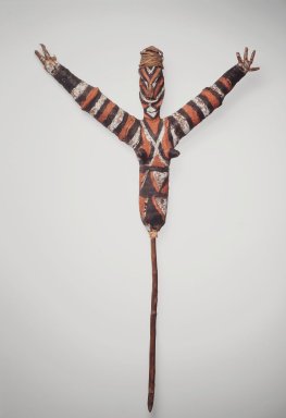 Malakula. <em>Figure (Temes Nevinbur)</em>, early 20th century. Fiber, leaves, wood, raffia, vegetal-fiber paste, pigment, 34 1/4 x 21 1/2 x 3 3/4 in. (87 x 54.6 x 9.5 cm). Brooklyn Museum, Frederick Loeser Fund, Carll H. de Silver Fund, and Caroline A.L. Pratt Fund, 68.53. Creative Commons-BY (Photo: Brooklyn Museum, 68.53.jpg)