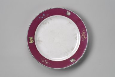 Union Porcelain Works (1863–ca. 1922). <em>Plate</em>, ca. 1879. Porcelain, 1 1/8 x 9 5/8 x 9 5/8 in. (2.9 x 24.4 x 24.4 cm). Brooklyn Museum, Gift of Franklin Chace, 68.87.18. Creative Commons-BY (Photo: Brooklyn Museum, 68.87.18.jpg)