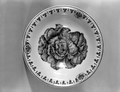 Union Porcelain Works (1863-ca. 1922). <em>Salad Bowl</em>, ca. 1885. Porcelain, 3 1/2 x 9 7/8 x 9 7/8 in. (8.9 x 25.1 x 25.1 cm). Brooklyn Museum, Gift of Franklin Chace, 68.87.1. Creative Commons-BY (Photo: Brooklyn Museum, 68.87.1_bw.jpg)