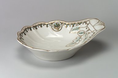 Union Porcelain Works (1863–ca. 1922). <em>Relish Dish</em>, ca. 1880. Porcelain, 7 7/8 x 10 in. (20 x 25.4 cm). Brooklyn Museum, Gift of Franklin Chace, 68.87.2. Creative Commons-BY (Photo: Brooklyn Museum, 68.87.2.jpg)