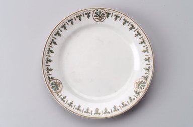 Union Porcelain Works (1863–ca. 1922). <em>Plate</em>, ca. 1880. Porcelain, 1 1/8 x 9 1/2 x 9 1/2 in. (2.9 x 24.1 x 24.1 cm). Brooklyn Museum, Gift of Franklin Chace, 68.87.4. Creative Commons-BY (Photo: Brooklyn Museum, 68.87.4.jpg)