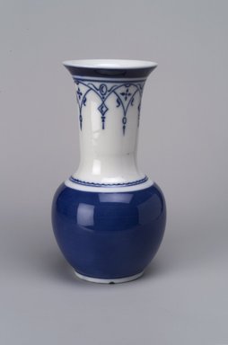 Union Porcelain Works (1863–ca. 1922). <em>Vase</em>, ca. 1884. Porcelain, 7 3/4 x 4 1/4 x 4 1/4 in. (19.7 x 10.8 x 10.8 cm). Brooklyn Museum, Gift of Franklin Chace, 68.87.42. Creative Commons-BY (Photo: Brooklyn Museum, 68.87.42.jpg)