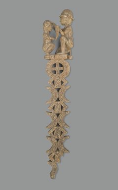 Mahafaly. <em>Gravepost (Aloalo)</em>, 20th century. Wood, paint, 53 1/2 x 9 3/4 x 5 1/2 in. (135.9 x 24.8 x 14 cm). Brooklyn Museum, Carll H. de Silver Fund, Ella C. Woodward Memorial Fund, and Robert A. Levinson Fund, 69.10. Creative Commons-BY (Photo: Brooklyn Museum, 69.10_PS1.jpg)