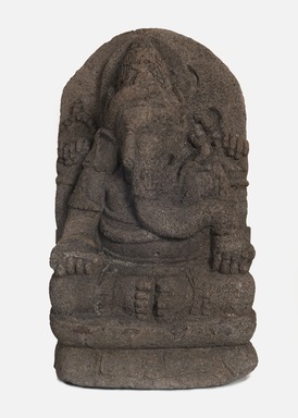  <em>Seated Four Armed Ganesha</em>, ca. 9th-10th century. Volcanic stone, 22 7/16 x 13 in. (57 x 33 cm). Brooklyn Museum, Gift of Mr. and Mrs. Paul E. Manheim, 69.125.7. Creative Commons-BY (Photo: Brooklyn Museum, 69.125.7_PS11.jpg)