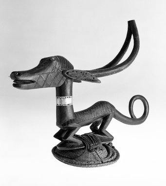 Bamana. <em>Dance Headdress (Ci-wara)</em>, 20th century. Wood, 14 3/4 x 20 1/4 x 2 1/4 in. (37.5 x 51.4 x 5.7 cm). Brooklyn Museum, Gift of Merton D. Simpson to the Jennie Simpson Educational Collection of African Art, 69.133.3. Creative Commons-BY (Photo: Brooklyn Museum, 69.133.3_bw.jpg)