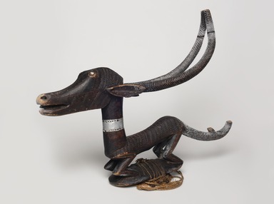Bamana. <em>Dance Headdress (Ci-wara)</em>, 20th century. Wood, 14 3/4 x 20 1/4 x 2 1/4 in. (37.5 x 51.4 x 5.7 cm). Brooklyn Museum, Gift of Merton D. Simpson to the Jennie Simpson Educational Collection of African Art, 69.133.3. Creative Commons-BY (Photo: Brooklyn Museum, 69.133.3_threequarter_left_PS11.jpg)