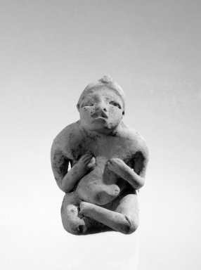 Maya. <em>Seated Figurine</em>. Clay Brooklyn Museum, Gift of Leonardo Patterson, 69.170.2. Creative Commons-BY (Photo: Brooklyn Museum, 69.170.2_bw.jpg)