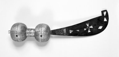Asante. <em>Sword (Akrafena)</em>, late 19th or early 20th century. Wood, iron, gold, 3 5/16 x 20 1/2 in. (8.4 x 52.1 cm). Brooklyn Museum, Gift of Dr. and Mrs. Ernst Anspach, 69.53. Creative Commons-BY (Photo: Brooklyn Museum, 69.53_bw.jpg)