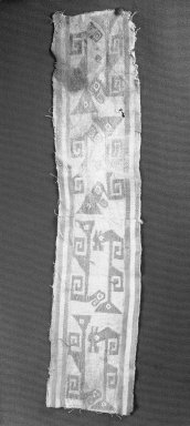  <em>Textile Fragment, Unascertainable or Textile Fragment, Undetermined, Border</em>, 1000-1700. Cotton, 5 1/2 x 24 7/16in. (14 x 62cm). Brooklyn Museum, Gift of Ernest Erickson, 70.177.2. Creative Commons-BY (Photo: Brooklyn Museum, 70.177.2_cropped_bw_IMLS.jpg)