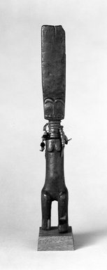 Fante. <em>Fertility Doll  (Akuaba)</em>, late 19th or early 20th century. Wood, height: 11 in. Brooklyn Museum, Gift of Merton D. Simpson to the Jennie Simpson Educational Collection of African Art, 70.73.7. Creative Commons-BY (Photo: Brooklyn Museum, 70.73.7_bw.jpg)