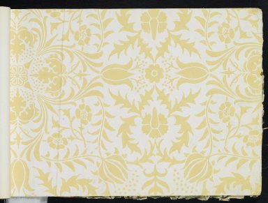 Morris & Company (London, England, 1875 - 1940). <em>Wallpaper Sample Book</em>, before 1917. Printed paper, 21 1/2 x 14 1/2 in. (54.6 x 36.8 cm). Brooklyn Museum, Purchased with funds given by Mr. and Mrs. Carl L. Selden and Designated Purchase Fund, 71.151.1 (Photo: Brooklyn Museum, 71.151.1_page001_PS1.jpg)