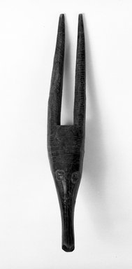 Bamana. <em>Antelope Head</em>, late 19th-early 20th century. Wood, 17 x 2 3/4 x 3in. (43.2 x 7 x 7.6cm). Brooklyn Museum, Gift of Dr. and Mrs. Abbott A. Lippman to the Jennie Simpson Educational Collection of African Art, 72.172.11. Creative Commons-BY (Photo: Brooklyn Museum, 72.172.11_bw.jpg)