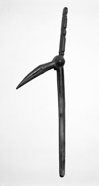 Bwa. <em>Diviner's Staff (Gonon</em>, late 19th or early 20th century. Wood, 25 x 1 1/2 x 7 1/2 in. (63.5 x 3.8 x 19.1 cm). Brooklyn Museum, Gift of Dr. and Mrs. Abbott A. Lippman to the Jennie Simpson Educational Collection of African Art, 72.172.7. Creative Commons-BY (Photo: Brooklyn Museum, 72.172.7_bw.jpg)