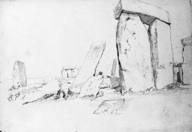 William Trost Richards (American, 1833–1905). <em>Stonehenge</em>, n.d. Graphite on paper, Sheet: 10 x 14 1/2 in. (25.4 x 36.8 cm). Brooklyn Museum, Gift of Edith Ballinger Price, 72.32.13 (Photo: Brooklyn Museum, 72.32.13_bw.jpg)