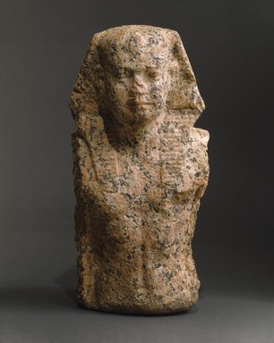  <em>Head and Torso of a King</em>, ca. 2455–2425 B.C.E. Granite, pigment, 13 3/8 x 6 3/8 x 5 9/16 in. (34 x 16.2 x 14.1 cm). Brooklyn Museum, Charles Edwin Wilbour Fund, 72.58. Creative Commons-BY (Photo: Brooklyn Museum, 72.58_SL1.jpg)