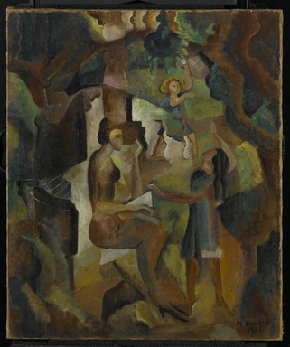 Marguerite Thompson Zorach (American, 1887–1968). <em>Memories of My California Childhood</em>, 1921. Oil on canvas, 30 1/2 x 25 1/8 in. (77.5 x 63.8 cm). Brooklyn Museum, Gift of Dr. Robert L. Leslie in memory of Dr. Sarah K. Greenberg, 72.99. © artist or artist's estate (Photo: Brooklyn Museum, 72.99_PS1.jpg)