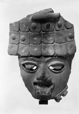  <em>Mask Fragment</em>. Clay Brooklyn Museum, Gift of Mr. and Mrs. Richard P. Valelly, 73.156.4. Creative Commons-BY (Photo: Brooklyn Museum, 73.156.4_bw.jpg)