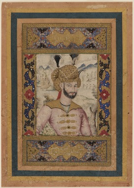 Unknown. <em>Shah Abbas II (reigned 1642-1667)</em>, 17th century. Watercolor and gold on paper, 9 3/4 x 6 1/2 in. (24.8 x 16.5 cm). Brooklyn Museum, Gift of Mr. and Mrs. Charles K. Wilkinson, 73.167.1 (Photo: Brooklyn Museum, 73.167.1_PS11.jpg)
