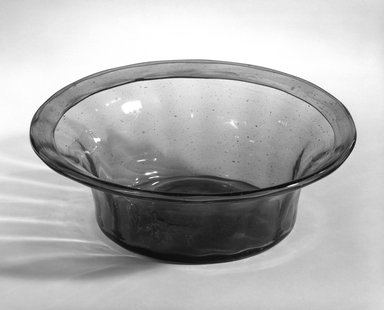 American. <em>Milk Bowl</em>, 19th Century. Blown glass, 3 1/2 × 9 1/2 in. (8.9 × 24.1 cm). Brooklyn Museum, Gift of Mr. and Mrs. Robert H. Thomason, 73.19. Creative Commons-BY (Photo: Brooklyn Museum, 73.19_bw.jpg)