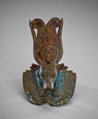 Egyptian. <em>Isis, the Mother of Apis</em>, ca. 670-332 B.C.E. Bronze, 4 1/2 x 2 3/4 x 3 3/8 in. (11.5 x 7 x 8.5 cm). Brooklyn Museum, Charles Edwin Wilbour Fund, 73.25. Creative Commons-BY (Photo: Brooklyn Museum (Gavin Ashworth,er), 73.25_Gavin_Ashworth_photograph.jpg)