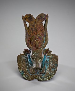 Egyptian. <em>Isis, the Mother of Apis</em>, ca. 670–332 B.C.E. Bronze, 4 1/2 x 2 3/4 x 3 3/8 in. (11.5 x 7 x 8.5 cm). Brooklyn Museum, Charles Edwin Wilbour Fund, 73.25. Creative Commons-BY (Photo: Brooklyn Museum (Gavin Ashworth,er), 73.25_Gavin_Ashworth_photograph.jpg)