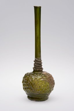  <em>Bottle</em>, 12th-13th century. Glass, 9 1/4 x 3 1/4 x 3 1/4 in. (23.5 x 8.3 x 8.3 cm). Brooklyn Museum, Gift of The Roebling Society, 73.29.1. Creative Commons-BY (Photo: Brooklyn Museum, 73.29.1_view3_PS11.jpg)