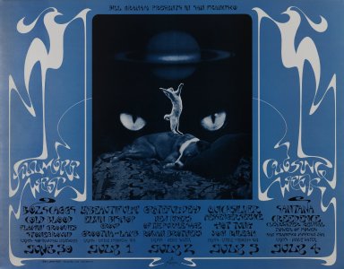 David Singer (American, born 1941). <em>[Untitled] (Boz Scaggs/Cold Blood...)</em>, 1971. Offset lithograph on paper, sheet: 21 7/8 x 28 in. (55.6 x 71.1 cm). Brooklyn Museum, Designated Purchase Fund, 73.39.279. © artist or artist's estate (Photo: Brooklyn Museum, 73.39.279_PS3.jpg)