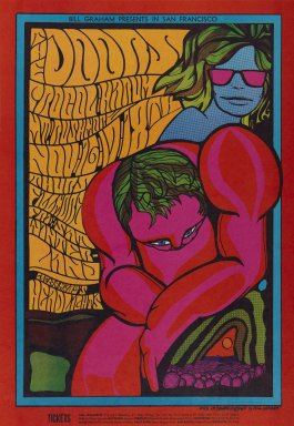 Jim Blashfield (American, born 1944). <em>[Untitled] (The Doors/Procol Harem...)</em>, 1967. Offset lithograph on paper, sheet: 20 1/4 x 14 in. (51.4 x 35.6 cm). Brooklyn Museum, Designated Purchase Fund, 73.39.94. © artist or artist's estate (Photo: Brooklyn Museum, 73.39.94_PS3.jpg)
