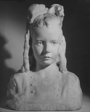 Chester Beach (American, 1881–1956). <em>Helen</em>, ca. 1909–1910. Marble, 19 x 14 x 10 1/2 in. (48.3 x 35.6 x 26.7 cm). Brooklyn Museum, Gift of Pamela Nesbet, Robert L. Thirkield and Gilbert H. Thirkield, Jr., 73.58. Creative Commons-BY (Photo: Brooklyn Museum, 73.58_front_bw.jpg)