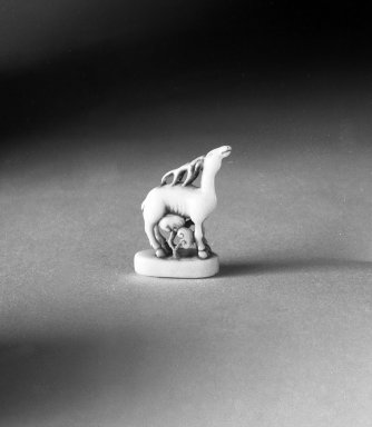  <em>Netsuke Depicting Deer, Bat, and Fungus</em>, 19th century. Ivory, 1 3/8in. (3.5cm). Brooklyn Museum, Gift of Mr. and Mrs. Burton Krouner, 74.103.52. Creative Commons-BY (Photo: Brooklyn Museum, 74.103.52_bw.jpg)
