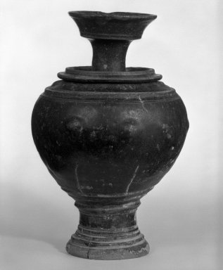  <em>Baluster Jar</em>, ca. 12th century. Glazed stoneware, H: 10 3/8 in. (26.4 cm). Brooklyn Museum, Designated Purchase Fund, 74.106. Creative Commons-BY (Photo: Brooklyn Museum, 74.106_bw.jpg)