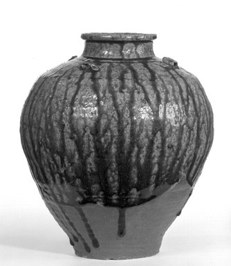  <em>Storage Jar</em>, 17th–18th century. Stoneware with wood ash glaze, Height: 10 7/8 in. (27.6 cm). Brooklyn Museum, Designated Purchase Fund, 74.111. Creative Commons-BY (Photo: Brooklyn Museum, 74.111_bw.jpg)