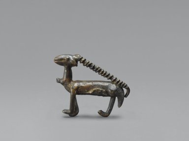 Asante. <em>Gold-weight (abrammuo): antelope</em>, 19th or 20th century. Cast brass, 1 5/8 x 1 x 1 7/8 in. (4.1 x 2.5 x 4.8 cm). Brooklyn Museum, The Franklin H. Williams Collection of Ashanti Brass Weights and Accessory Objects for Weighing Gold, Gift of Mr. and Mrs. Franklin H. Williams, 74.218.68. Creative Commons-BY (Photo: Brooklyn Museum, 74.218.68_PS6.jpg)