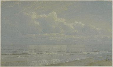 William Trost Richards (American, 1833-1905). <em>Thunderheads at Sea: The Pearl</em>, 1871. Watercolor on paper, 7 1/2 x 12 7/8 in. (19.1 x 32.7 cm). Brooklyn Museum, Dick S. Ramsay Fund, 74.30.1 (Photo: Brooklyn Museum, 74.30.1_PS9.jpg)