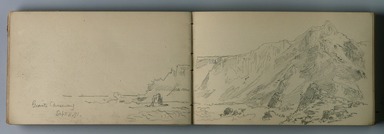 William Trost Richards (American, 1833–1905). <em>Sketchbook, Tonal Sketches of Landscape, Coastal and Marine Subjects in Different Weather Conditions</em>, ca. 1890. Graphite on paper, 5 x 7 7/16 in. (12.7 x 18.9 cm). Brooklyn Museum, Gift of Edith Ballinger Price, 75.15.12 (Photo: Brooklyn Museum, 75.15.12.jpg)