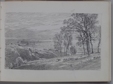 William Trost Richards (American, 1833–1905). <em>Sketchbook, Marines and Landscapes</em>, ca. 1890. Pencil or ink on paper, 5 x 6 15/16 in. (12.7 x 17.6 cm). Brooklyn Museum, Gift of Edith Ballinger Price, 75.15.4 (Photo: Brooklyn Museum, 75.15.4.jpg)