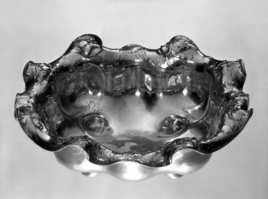 Gorham Manufacturing Company (1865–1961). <em>Bowl (Martelé Line)</em>, ca. 1905. Silver, 3 11/16 x 11 1/2 x 11 1/2 in. (9.4 x 29.2 x 29.2 cm). Brooklyn Museum, Gift of Mr. and Mrs. Philip C. Schwartz, 75.23. Creative Commons-BY (Photo: Brooklyn Museum, 75.23_bw.jpg)