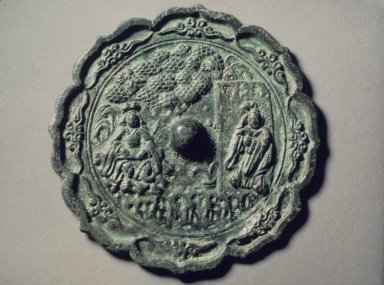  <em>Mirror</em>, 11th-12th century. Cast bronze, 1/2 x 5 3/16 in. (1.2 x 13.2 cm). Brooklyn Museum, Designated Purchase Fund, 75.65.1. Creative Commons-BY (Photo: Brooklyn Museum, 75.65.1.jpg)