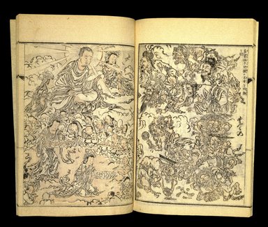 Kawanabe Kyosai (Japanese, 1831-1889). <em>Kyosai Kadan Nihen (Pictorial Accounts of Kyosai), Part I, Volume 2</em>, 1887. Ink and light colors on paper, 10 1/16 x 6 15/16 in.  (25.6 x 17.6 cm). Brooklyn Museum, Anonymous gift, 76.151.69.2 (Photo: Brooklyn Museum, 76.151.69.2_IMLS_SL2.jpg)