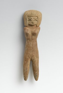 Valdivia. <em>Female Figurine</em>, 2600–1500 B.C.E. Ceramic, 4 5/16 x 1 1/8 x 5/8 in. (11 x 2.9 x 1.6 cm). Brooklyn Museum, Gift of Egizia Modiano, 76.166.41. Creative Commons-BY (Photo: Brooklyn Museum, 76.166.41_PS2.jpg)