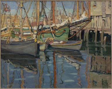 Jane Peterson (American, 1876–1965). <em>Fishing Boats, Gloucester</em>, ca. 1915–1920. Oil on canvas, canvas: 24 × 30 in. (60.9 × 76.2 cm). Brooklyn Museum, Gift of Martin Horwitz, 76.191 (Photo: Brooklyn Museum, 76.191_PS20.jpg)