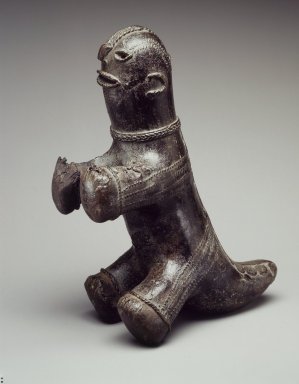 Tiv. <em>Quadruped</em>, 19th century. Copper alloy, investment (core material), 5 1/4 x 3 3/4 x 9 in., 4 lb. (13.3 x 9.5 x 22.9 cm, 1814.39 g). Brooklyn Museum, Gift of Marcia and John Friede, 76.20.6. Creative Commons-BY (Photo: Brooklyn Museum, 76.20.6.jpg)